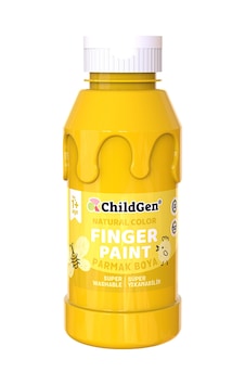 Childgen Süper Yıkanabilir Parmak Boya 350ml - Sarı