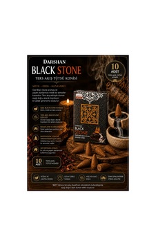 Darshan Black Stone Ters Akış Backflow Tütsü Konisi 10'lu Paket Darshan Black Stone Ters Akış Backflow Tütsü Konisi 10'lu Paket