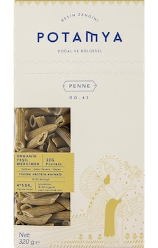 Potamya Organik Yeşil Mercimek Penne 320 G Potamya Organik Yeşil Mercimek Penne 320 G
