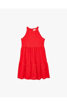 Koton Brodeli Katlı Kolsuz Halter Yaka Elbise Kırmızı 6skg80085ak Koton Brodeli Katlı Kolsuz Halter Yaka Elbise Kırmızı 6skg80085ak