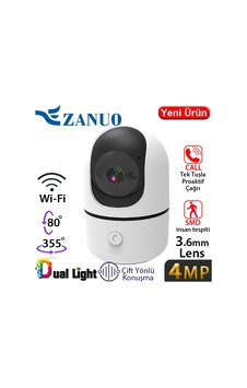 Zanuo Ipc-h4a-4f-l-wıfı 4mp 3.6mm Smart Dual Light Aı Wi-fi Kamera 20mt. Zanuo Ipc-h4a-4f-l-wıfı 4mp 3.6mm Smart Dual Light Aı Wi-fi Kamera 20mt.