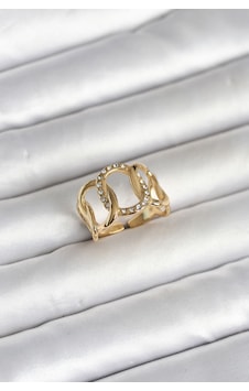 316l Çelik Gold Renk Samanyolu Model Kadın Yüzük Renk 316l Çelik Gold Renk Samanyolu Model Kadın Yüzük Renk