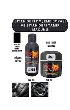 Derby Siyah Oto Döşeme Boyası ve Siyah Deri Tamir Macunu Derby Siyah Oto Döşeme Boyası ve Siyah Deri Tamir Macunu