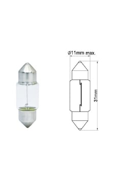 Trifa 1254 ,11x31mm 24v/10w Sofit Lamba Trifa 1254 ,11x31mm 24v/10w Sofit Lamba