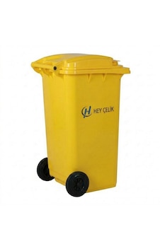 120 Litre Sarı Plastik Çöp Konteyneri Tekerlekli Kapaklı Atık Konteyneri Hey Çelik Pk-120 120 Litre Sarı Plastik Çöp Konteyneri Tekerlekli Kapaklı Atık Konteyneri Hey Çelik Pk-120