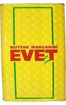 Evet Yemeklik Margarin 18 KG
