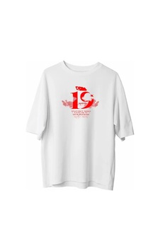 Veraura Lifestyle 19 Mayıs Atatürk Temalı Gençlik Ve Spor Bayramı Bisiklet Yaka T-shirt - Beyaz Veraura Lifestyle 19 Mayıs Atatürk Temalı Gençlik Ve Spor Bayramı Bisiklet Yaka T-shirt - Beyaz
