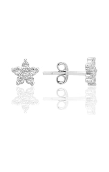 Söğütlü Silver Gümüş Rodyumlu Zirkon Taşlı Çiçek Küpe Barcode Gold - Rose Gold - Rodyum Söğütlü Silver Gümüş Rodyumlu Zirkon Taşlı Çiçek Küpe Barcode Gold - Rose Gold - Rodyum