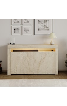 İnarch Dizayn Batı Led Işıklı Konsol Modern 4 Kapaklı Tv Konsolu - Tv Ünitesi Traverten İnarch Dizayn Batı Led Işıklı Konsol Modern 4 Kapaklı Tv Konsolu - Tv Ünitesi Traverten