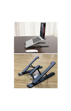 Plastik Yükseklik Ayarlı Laptop Standı Siyah