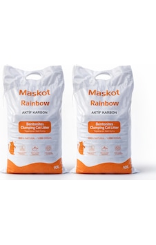 Maskot Rainbow Aktif Karbon Tanecikli Kedi Kumu 2 x 10 L Maskot Rainbow Aktif Karbon Tanecikli Kedi Kumu 2 x 10 L