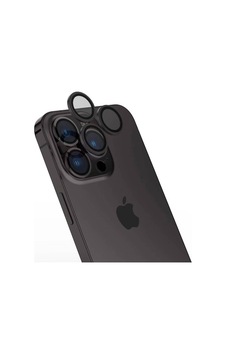 İphone 15 Pro Uyumlu Zore Cl-15 Parmak İzi Bırakmayan Anti-refbbsive Kamera Koruyucu-siya Siyah