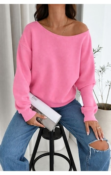 Noa & Noa Kadın Omuz Detaylı Polar Sweatshirt Rahat & Feminen Stil Pembe Noa & Noa Kadın Omuz Detaylı Polar Sweatshirt Rahat & Feminen Stil Pembe