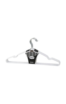 Beyaz 10pcs Silikon Kaplamalı Metal Elbise Askısı 40cm Altın