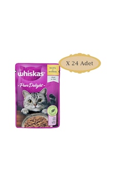 Whiskas Pouch Pure Delight Tavuklu Yetişkin Kedi Mama 24 x 85 G Whiskas Pouch Pure Delight Tavuklu Yetişkin Kedi Mama 24 x 85 G