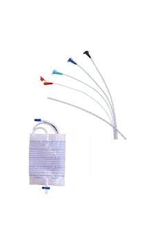 Galena 2 Yollu Foley Sonda Silikon + İdrar Torbası T Musluklu Seti Galena 2 Yollu Foley Sonda Silikon + İdrar Torbası T Musluklu Seti