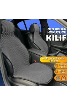 Citroen C-elysee Uyumlu Koltuk Kılıfı Minder Füme 2+1 Ön Arka Set