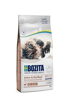 Bozita Indoor Sterilised Tahılsız Geyik Etli Kısırlaştırılmış Yetişkin Kedi Maması 10 KG