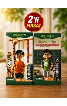 Focus Eye Kids Şurup Sitikolin, Lutein , Beta Glukan - 2'li Focus Eye Kids Şurup Sitikolin, Lutein , Beta Glukan - 2'li