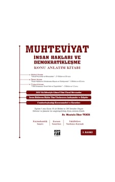 Gazi Kitabevi - Muhteviyat İnsan Hakları ve Demokratikleşme Konu Anlatım Kitabı-Av. Mustafa İlker Tekir Gazi Kitabevi - Muhteviyat İnsan Hakları ve Demokratikleşme Konu Anlatım Kitabı-Av. Mustafa İlker Tekir