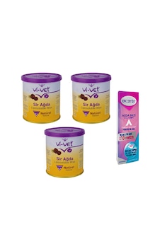 Vi-Vet Natürel Konserve Sir Ağda 240 ML x 3 + Ekamix Ağda Bezi 2 M Vi-Vet Natürel Konserve Sir Ağda 240 ML x 3 + Ekamix Ağda Bezi 2 M