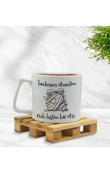 Bk Gift Ruh Halim Bir Ölü Tasarımlı Middle Beyaz Kupa Bardak Bk Gift Ruh Halim Bir Ölü Tasarımlı Middle Beyaz Kupa Bardak