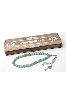 Kutulu 33 Lü Tesbih Aventurin Taşı Kutulu 33 Lü Tesbih Aventurin Taşı