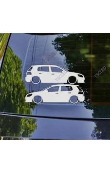 Golf Mk6 Gtı Kelebek Cam Oto Sticker 17 Cm 2 Adet