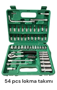 Greentek 54 Parça Lokma Takımı Rachetli Cırcır Kolu, Tornavida
