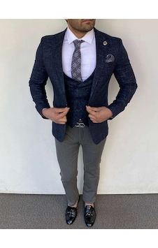 Modefendi Slim Fit İtalyan Kesim Ceket Yelek Lacivert Modefendi Slim Fit İtalyan Kesim Ceket Yelek Lacivert