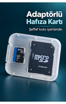 Shnstore Adaptörlü 16 Gb Hafıza Kartı Şeffaf Kutu İçinde Shntknd0720 Shnstore Adaptörlü 16 Gb Hafıza Kartı Şeffaf Kutu İçinde Shntknd0720