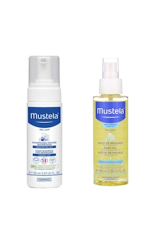 Mustela Konak Önleyici Köpük Şampuan 150 ML + Mustela Bebek Bakım Masaj Yağı 100 ML Mustela Konak Önleyici Köpük Şampuan 150 ML + Mustela Bebek Bakım Masaj Yağı 100 ML