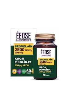 Eeose Bromelain (2500 Gdu/g) Ve Krom Pikolinat 60 Tablet Eeose Bromelain (2500 Gdu/g) Ve Krom Pikolinat 60 Tablet