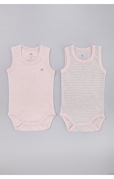 Organicera Organik Yenidoğan Atlet Body, 2 Li Set , Rose Melange Pudra Pembe Organicera Organik Yenidoğan Atlet Body, 2 Li Set , Rose Melange Pudra Pembe