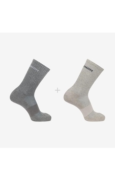 Salomon Evasion Crew 2-pack Çorap-27419 Açık Gri - Gri Salomon Evasion Crew 2-pack Çorap-27419 Açık Gri - Gri