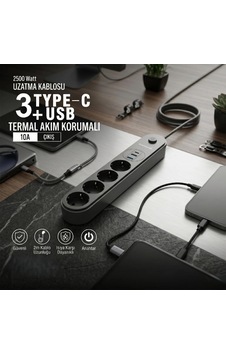 Buğz Termal Akım Korumalı 4 Prizli Usb Girişli Uzatma Kablosu Diğer Buğz Termal Akım Korumalı 4 Prizli Usb Girişli Uzatma Kablosu Diğer