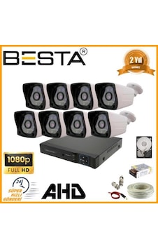 2 Mp 1080p 8 Dış Mekan Kameralı Ahd Güvenlik Seti 2 Mp 1080p 8 Dış Mekan Kameralı Ahd Güvenlik Seti