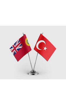 Britanya Hindistanı Ve Tür Bayrağı İkili Saten Masa Bayrağı Takımı Diğer Britanya Hindistanı Ve Tür Bayrağı İkili Saten Masa Bayrağı Takımı Diğer