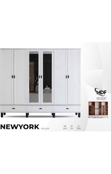 Newyork Mdf 6 Kapılı Dolap