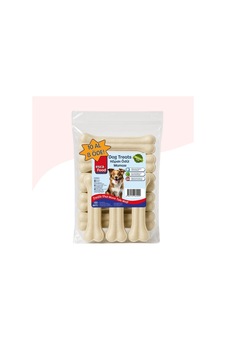 Köpekler İçin 20,5cm Sütlü Çiğneme Ödül Kemiği 10lu Paket