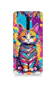 Oppo Reno 2z Uyumlu Renkli Sevimli Kedi Desenli Silikon Kılıf Oppo Reno 2z Uyumlu Renkli Sevimli Kedi Desenli Silikon Kılıf