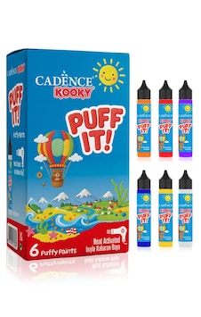 Kooky Puff It Kabaran Boya Seti 6x25ml - Cadence Isıyla Kabaran Boya Seti Kooky Puff It Kabaran Boya Seti 6x25ml - Cadence Isıyla Kabaran Boya Seti