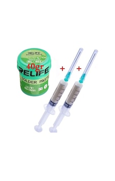 Relıfe Rl-402 Elektronikçi Yardımcı Krem Lehim Solder Paste 183 C Noclean Sn63/pb67 40g Flux Lehim Toplama Set07 Relıfe Rl-402 Elektronikçi Yardımcı Krem Lehim Solder Paste 183 C Noclean Sn63/pb67 40g Flux Lehim Toplama Set07