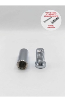 Krom Dekoratif Yükseltme Vidası 13x30mm - 4 Adet Dübel Ve Vida Dahil Diğer Krom Dekoratif Yükseltme Vidası 13x30mm - 4 Adet Dübel Ve Vida Dahil Diğer