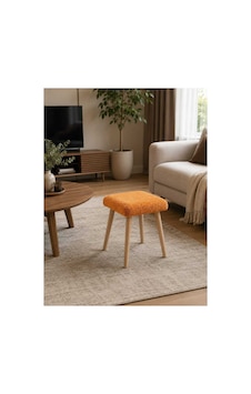 Solo Teddy Kumaş Kaplı Tabure Puf Makyaj Masası Mutfak Balkon Salon Ahşap Ayaklı Tabure Kare Turuncu Turuncu Solo Teddy Kumaş Kaplı Tabure Puf Makyaj Masası Mutfak Balkon Salon Ahşap Ayaklı Tabure Kare Turuncu Turuncu