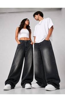 St.poll Vintage Siyah Yıkamalı Unisex Baggy Jean St.poll Vintage Siyah Yıkamalı Unisex Baggy Jean