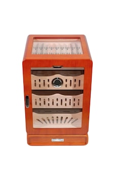 Premiumquality Ahşap Aksesuar Çekmeceli Camlı Sedir Humidor Puro Kutusu - Tr8822 Premiumquality Ahşap Aksesuar Çekmeceli Camlı Sedir Humidor Puro Kutusu - Tr8822
