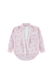 Civil Girls Fiyonk Baskılı 6-9 Yaş Gömlek - Pembe Civil Girls Fiyonk Baskılı 6-9 Yaş Gömlek - Pembe