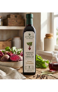 Doğal Kırmızı Pancar Sirkesi 500 Ml Katkısız, Uzun Fermentasyon Ve Saf Şifa