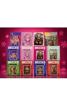 Bricks Puzzle Premium 100 Parça 8'li Set 8 Adet Full Paket